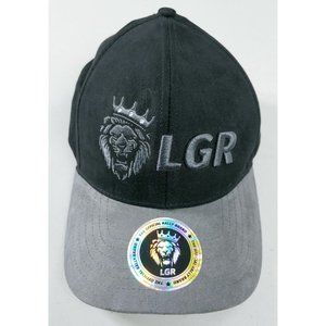 LG Racing "LGR" Logo - Black Suede Adjustable Baseball Hat/Cap